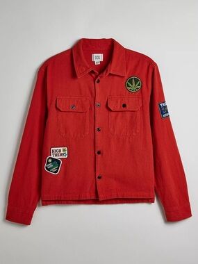 NWT Urban Outfitters BDG Campfire Badge Overshirt Size Large